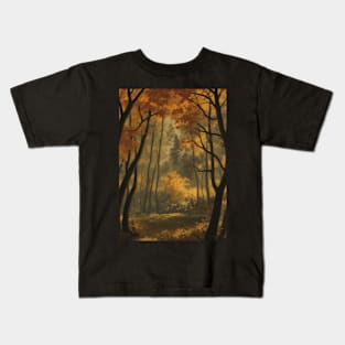 Hiking Trail in Fall - Autumn Woodland Kids T-Shirt